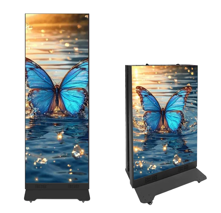 Foldable led poster display