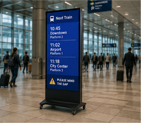 LED Poster Display For Public spaces transportation